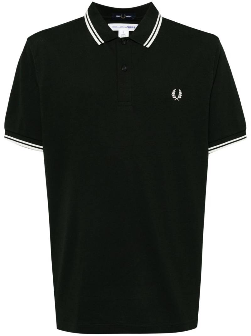 Comme Des Garçons Shirt embroidered logo polo shirt - Green von Comme Des Garçons Shirt