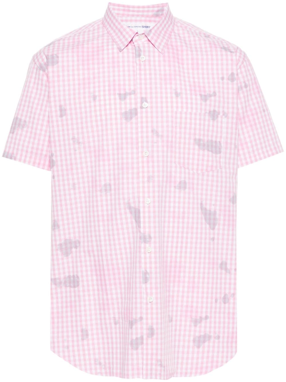 Comme Des Garçons Shirt gingham-check cotton shirt - Pink von Comme Des Garçons Shirt