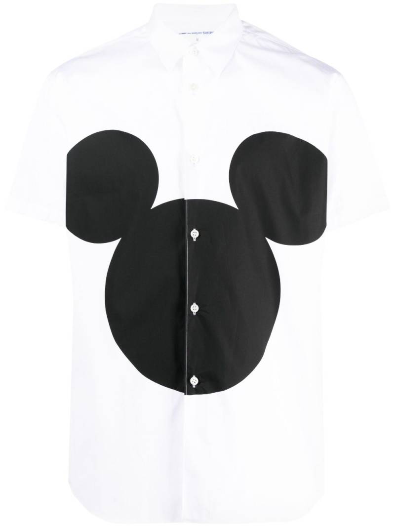 Comme Des Garçons Shirt graphic-print short-sleeve cotton shirt - White von Comme Des Garçons Shirt