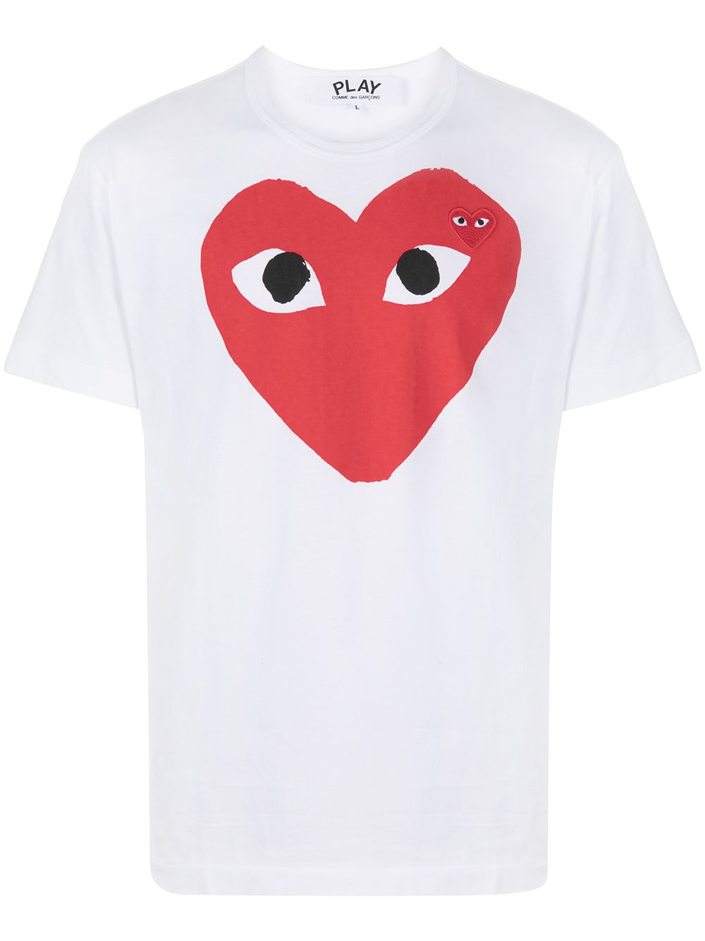 Comme Des Garçons Play logo print T-shirt - White von Comme Des Garçons Play