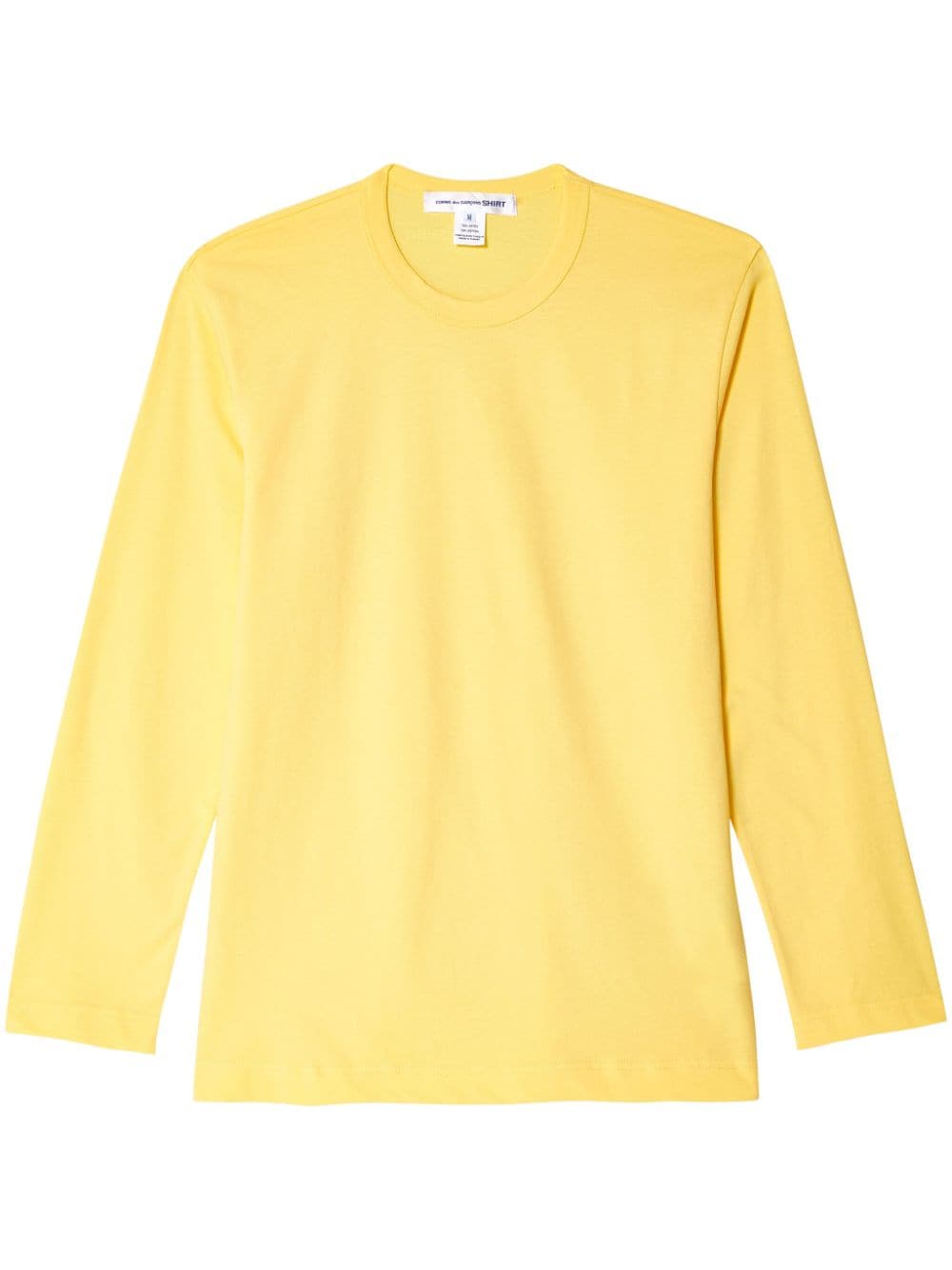 Comme Des Garçons Shirt logo-print long-sleeved t-shirt - Yellow von Comme Des Garçons Shirt