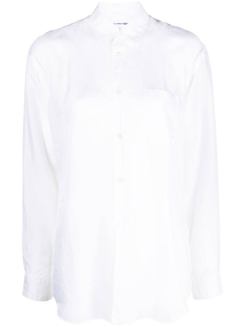 Comme Des Garçons Shirt long-sleeve cotton shirt - White von Comme Des Garçons Shirt