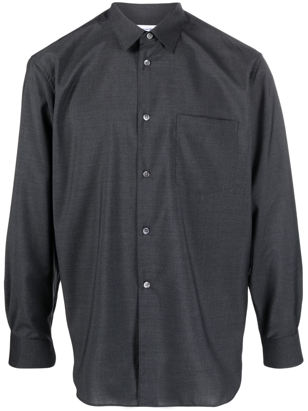 Comme Des Garçons Shirt long-sleeve wool shirt - Grey von Comme Des Garçons Shirt