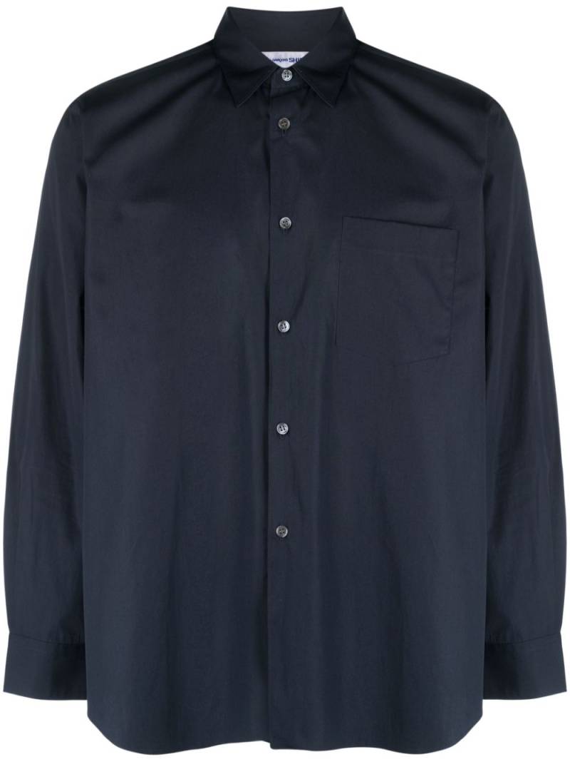 Comme Des Garçons Shirt long-sleeved cotton shirt - Blue von Comme Des Garçons Shirt