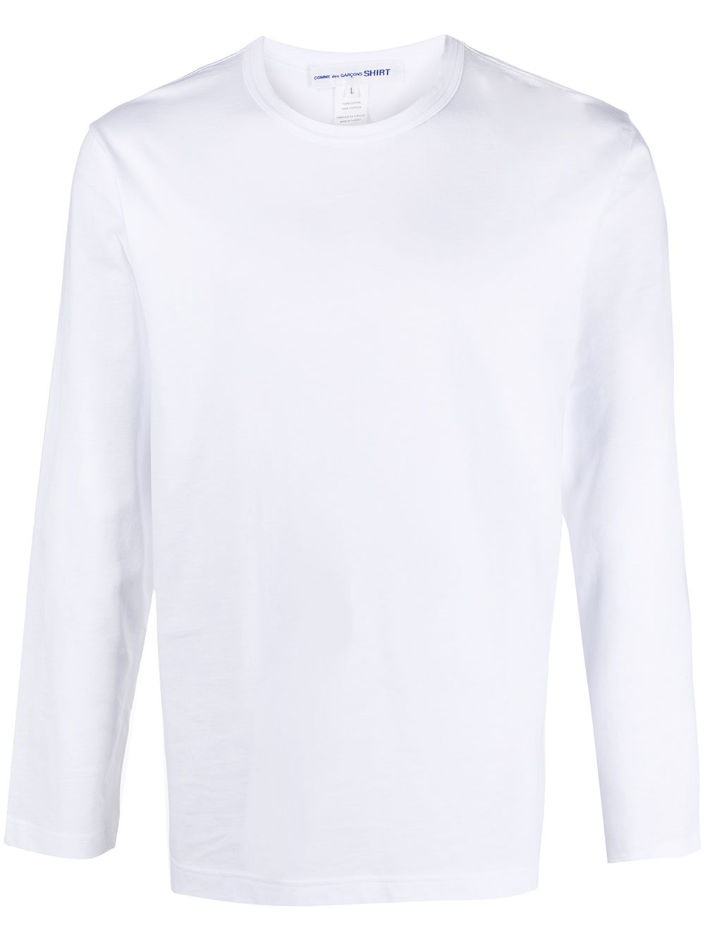 Comme Des Garçons Shirt longsleeved cotton T-shirt - White von Comme Des Garçons Shirt