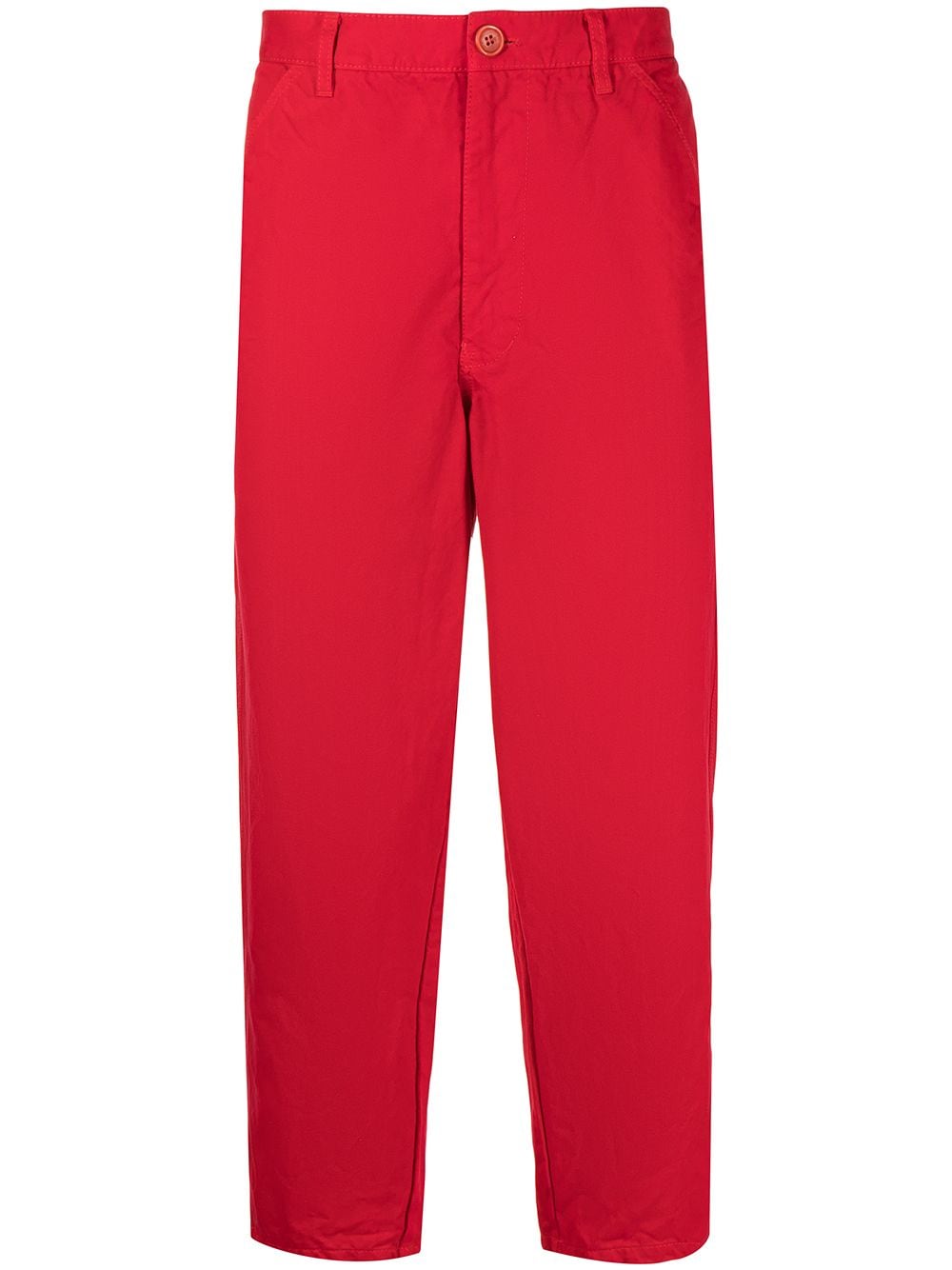 Comme Des Garçons Shirt mid-rise cropped trousers - Red von Comme Des Garçons Shirt