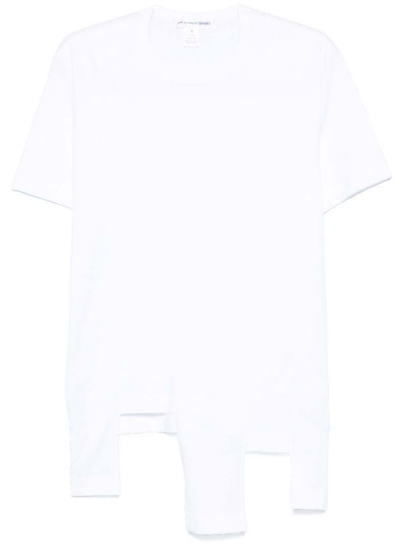 Comme Des Garçons Shirt panelled T-shirt - White von Comme Des Garçons Shirt