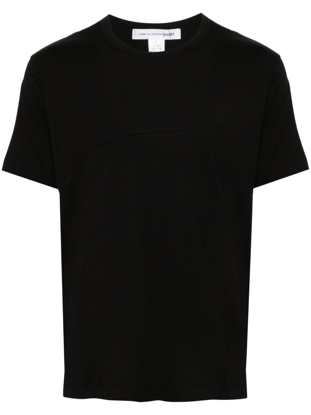 Comme Des Garçons Shirt panelled cotton T-shirt - Black von Comme Des Garçons Shirt