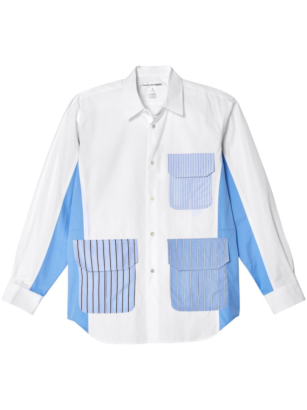 Comme Des Garçons Shirt panelled cotton shirt - White von Comme Des Garçons Shirt