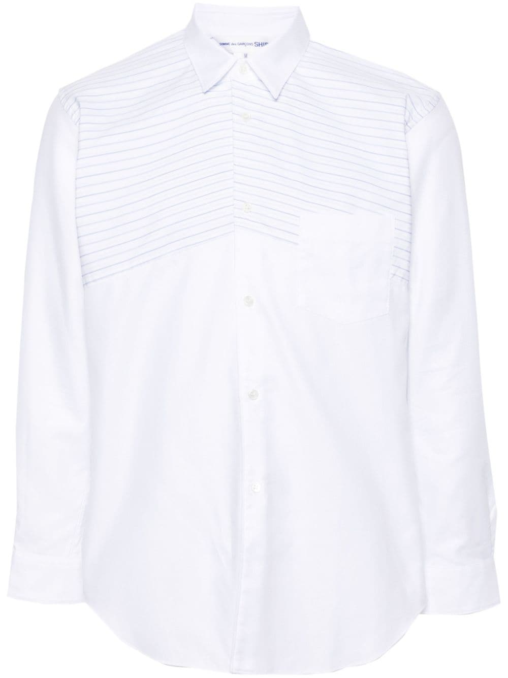 Comme Des Garçons Shirt panelled cotton shirt - White von Comme Des Garçons Shirt