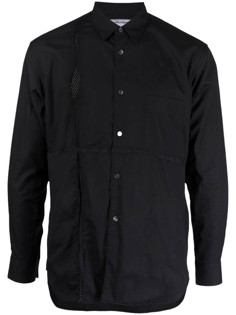 Comme Des Garçons Shirt panelled-design cotton shirt - Black von Comme Des Garçons Shirt