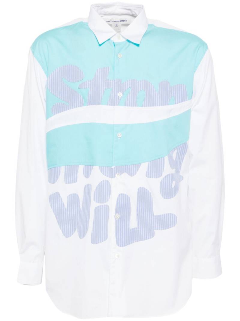 Comme Des Garçons Shirt patchwork shirt - White von Comme Des Garçons Shirt