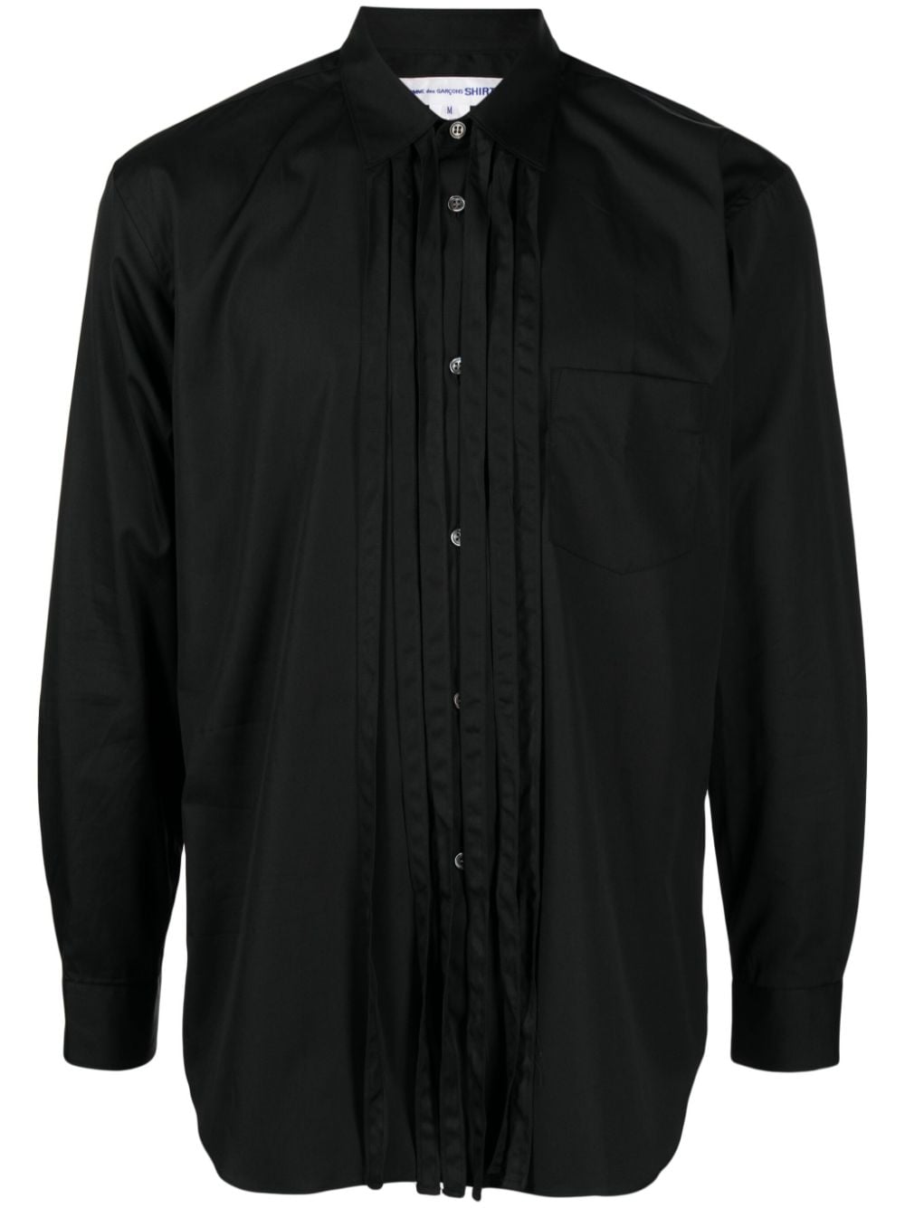 Comme Des Garçons Shirt pleat-detailing cotton shirt - Black von Comme Des Garçons Shirt