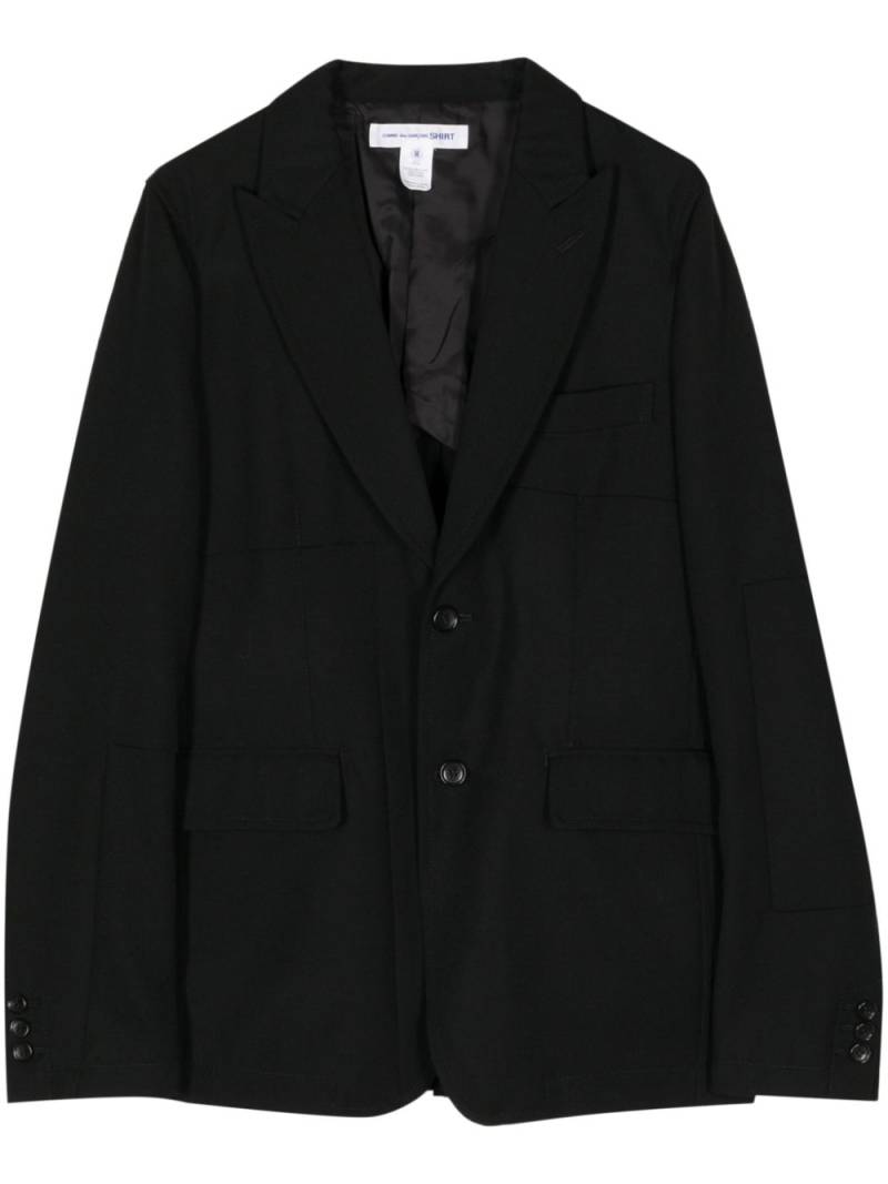 Comme Des Garçons Shirt single-breasted wool blazer - Black von Comme Des Garçons Shirt