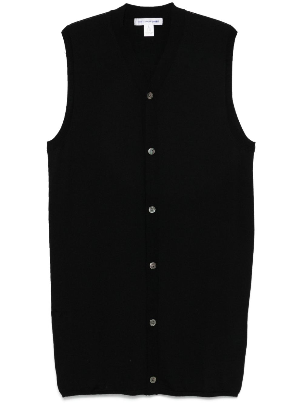 Comme Des Garçons Shirt sleeveless cardigan - Black von Comme Des Garçons Shirt