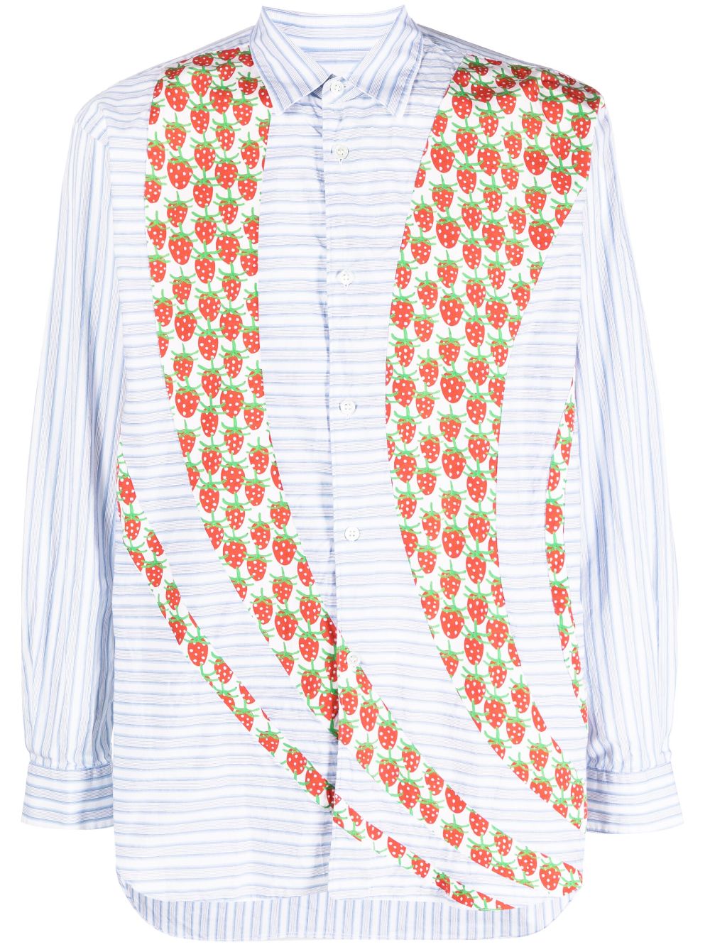 Comme Des Garçons Shirt strawberry-print detail shirt - Blue von Comme Des Garçons Shirt