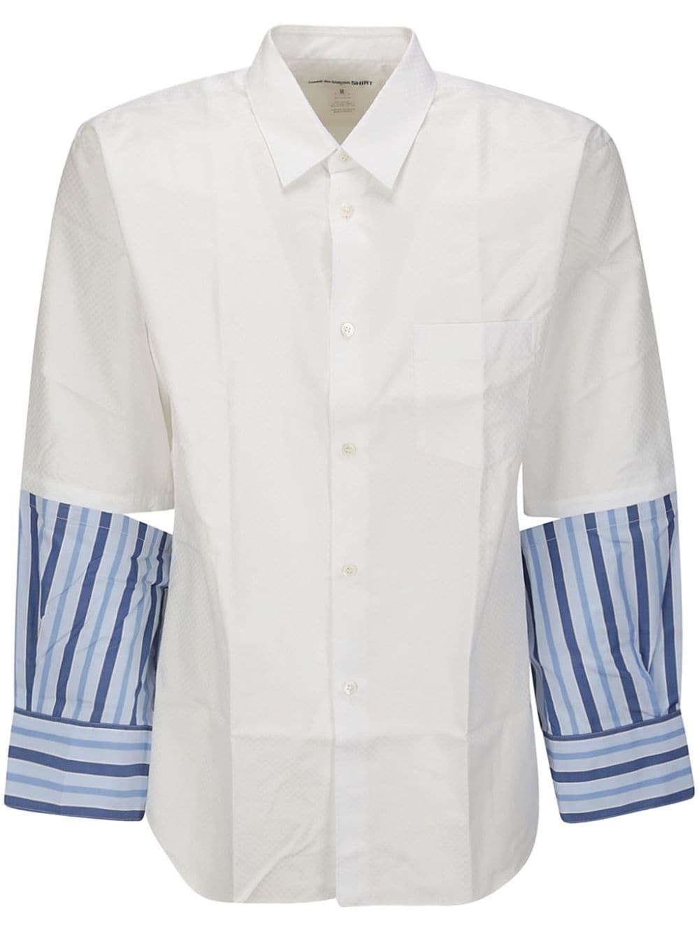 Comme Des Garçons Shirt stripe detail cotton shirt - White von Comme Des Garçons Shirt