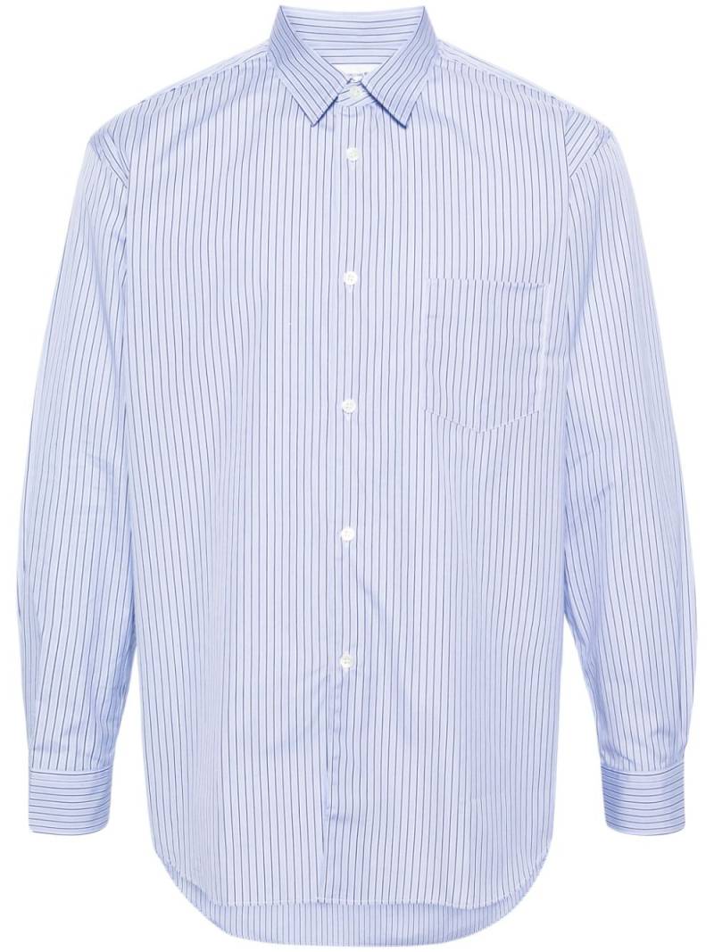 Comme Des Garçons Shirt striped cotton shirt - Blue von Comme Des Garçons Shirt