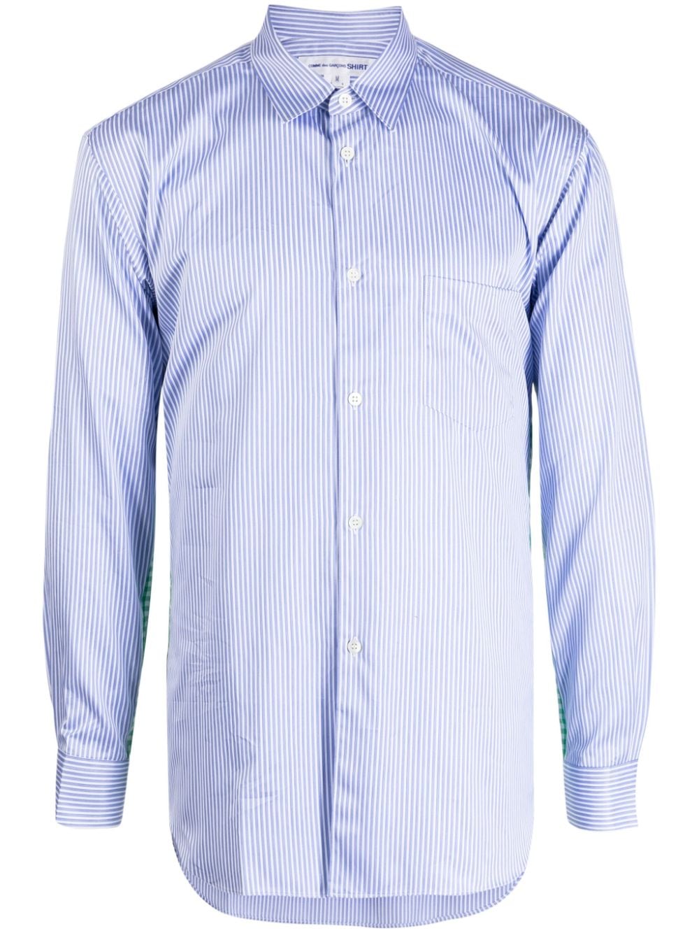 Comme Des Garçons Shirt striped cotton shirt - Blue von Comme Des Garçons Shirt