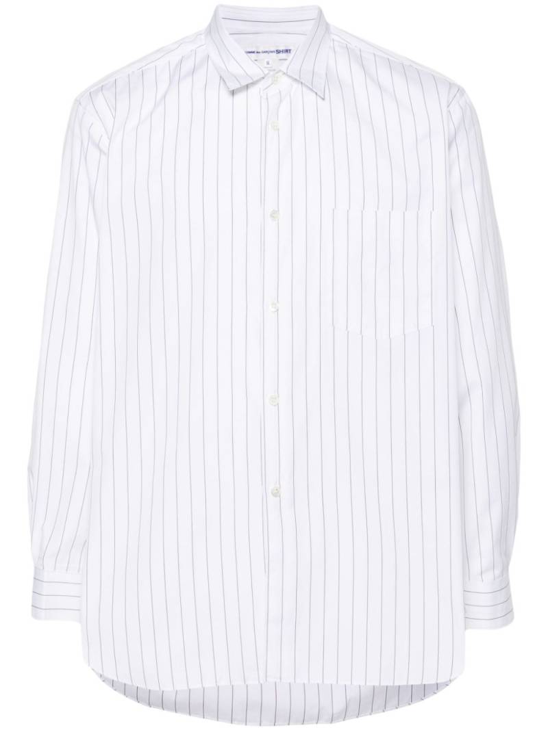 Comme Des Garçons Shirt striped cotton shirt - Neutrals von Comme Des Garçons Shirt