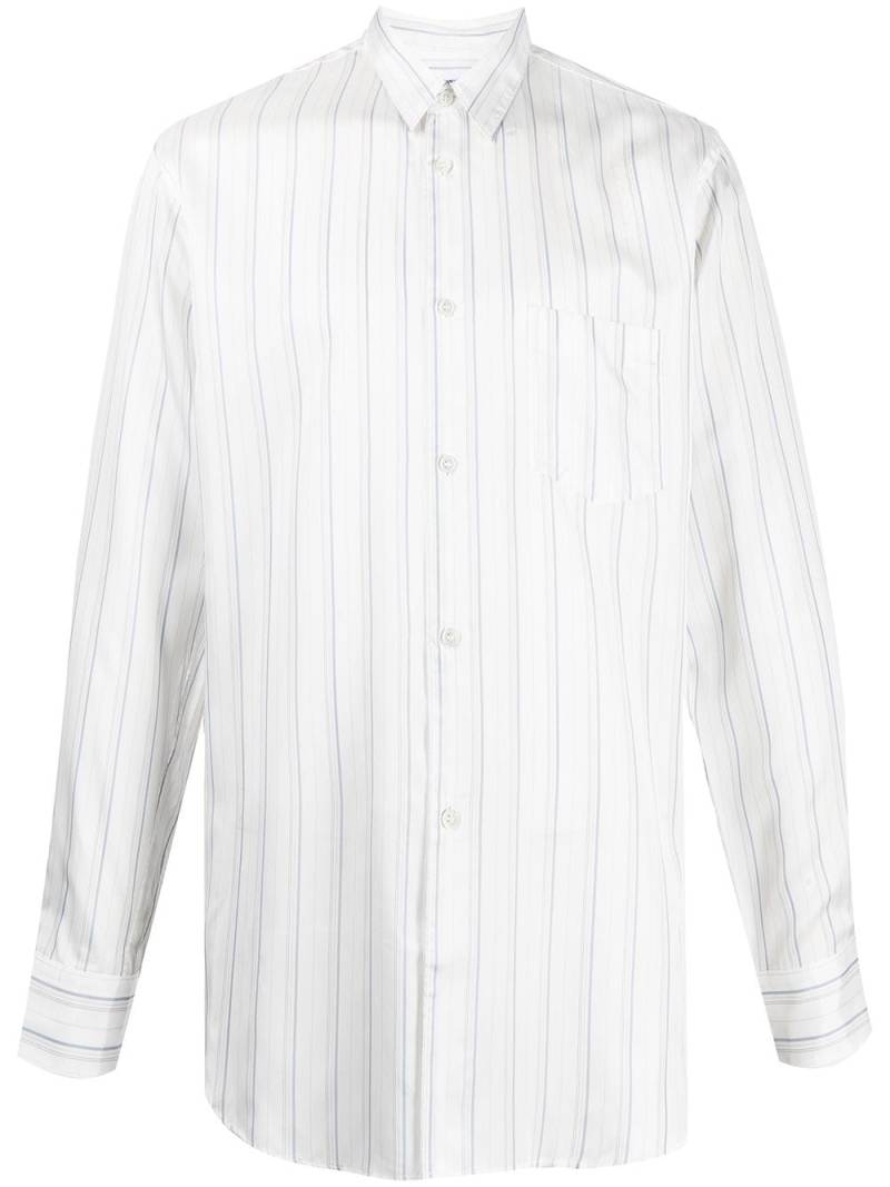 Comme Des Garçons Shirt striped long-sleeve shirt - White von Comme Des Garçons Shirt