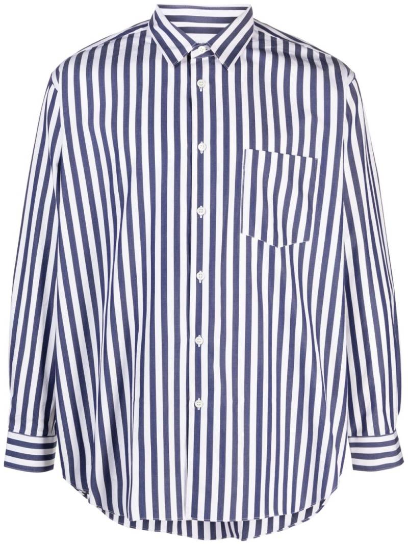 Comme Des Garçons Shirt striped poplin shirt - White von Comme Des Garçons Shirt