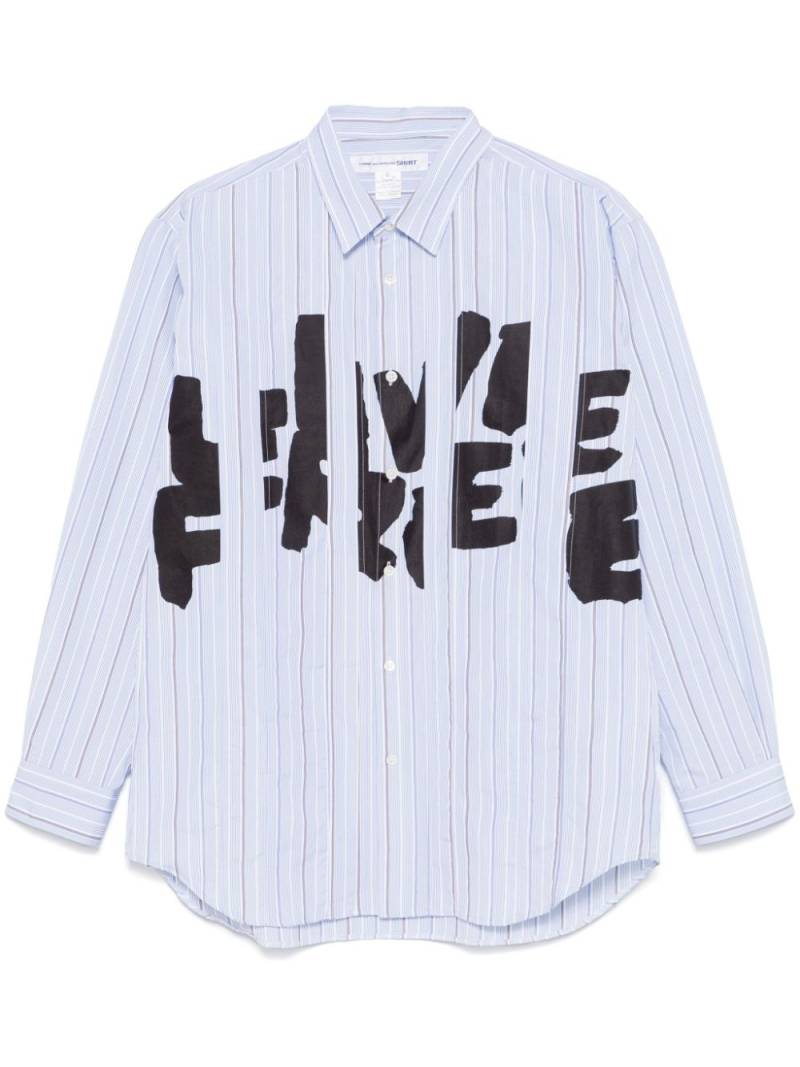 Comme Des Garçons Shirt striped shirt - Black von Comme Des Garçons Shirt