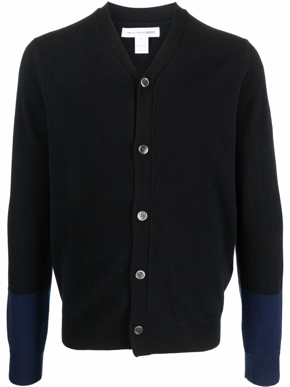 Comme Des Garçons Shirt two-tone wool cardigan - Black von Comme Des Garçons Shirt