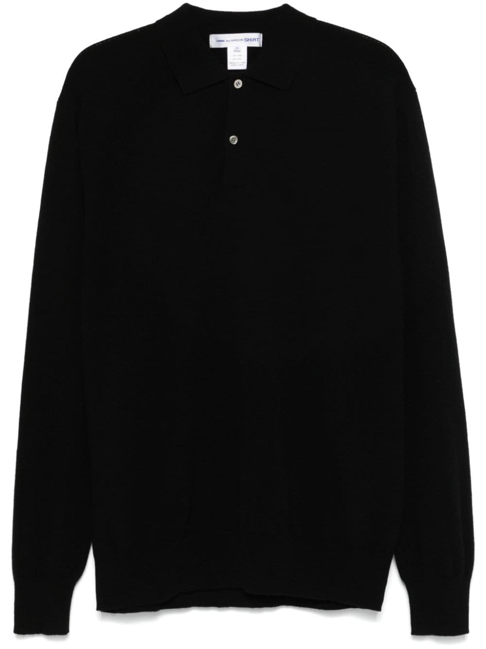 Comme Des Garçons Shirt wool polo shirt - Black von Comme Des Garçons Shirt