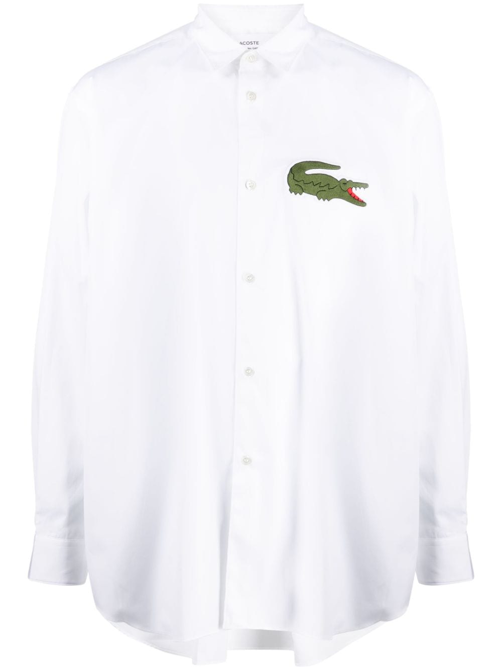 Comme Des Garçons Shirt x Lacoste logo-patch cotton shirt - White von Comme Des Garçons Shirt