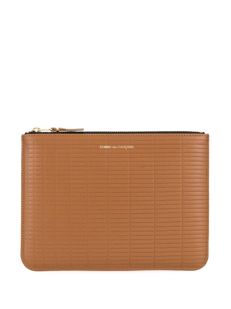 Comme Des Garçons Wallet Brick Line zipped wallet - Brown von Comme Des Garçons Wallet