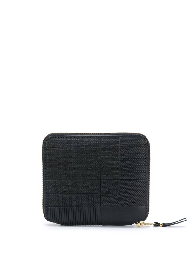 Comme Des Garçons Wallet Intersection textured zip-around wallet - Black von Comme Des Garçons Wallet