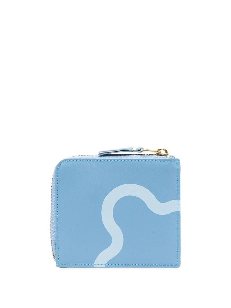 Comme Des Garçons Wallet Ruby Eyes zip-around wallet - Blue von Comme Des Garçons Wallet