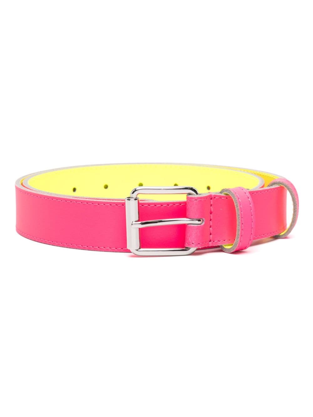 Comme Des Garçons Wallet Super Fluo leather belt - Pink von Comme Des Garçons Wallet