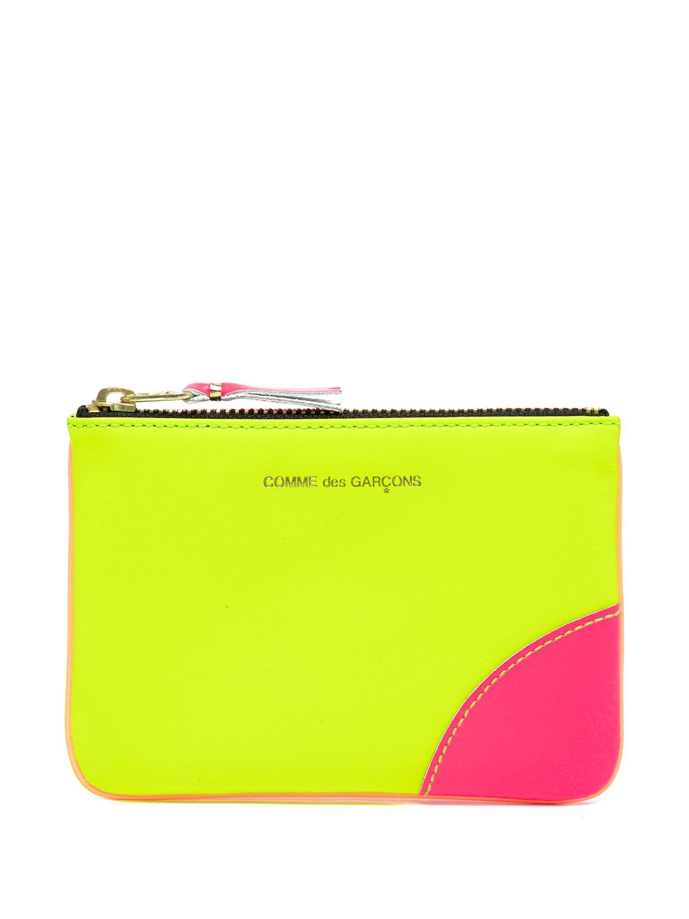 Comme Des Garçons Wallet Super Fluo leather pouch - Yellow von Comme Des Garçons Wallet