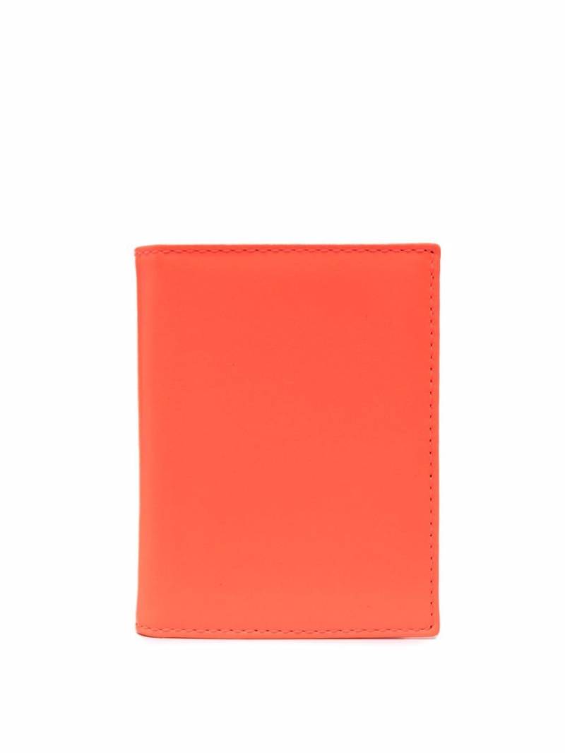 Comme Des Garçons Wallet Super Fluorescent bi-fold mini leather wallet - Orange von Comme Des Garçons Wallet