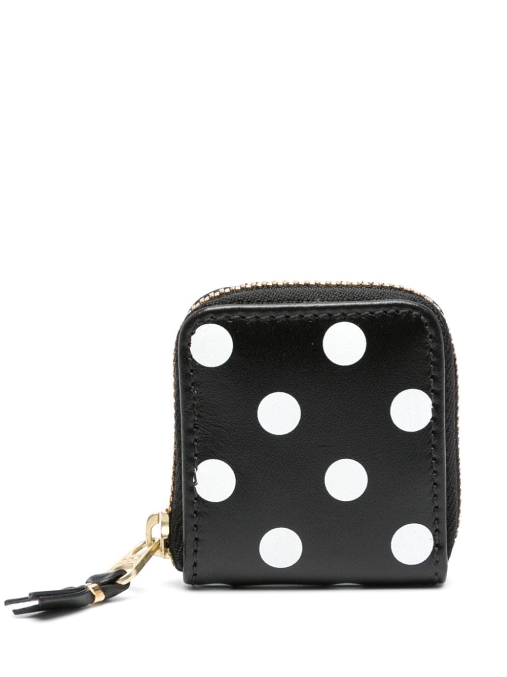 Comme Des Garçons Wallet bold-dot pattern leather wallet - Black von Comme Des Garçons Wallet