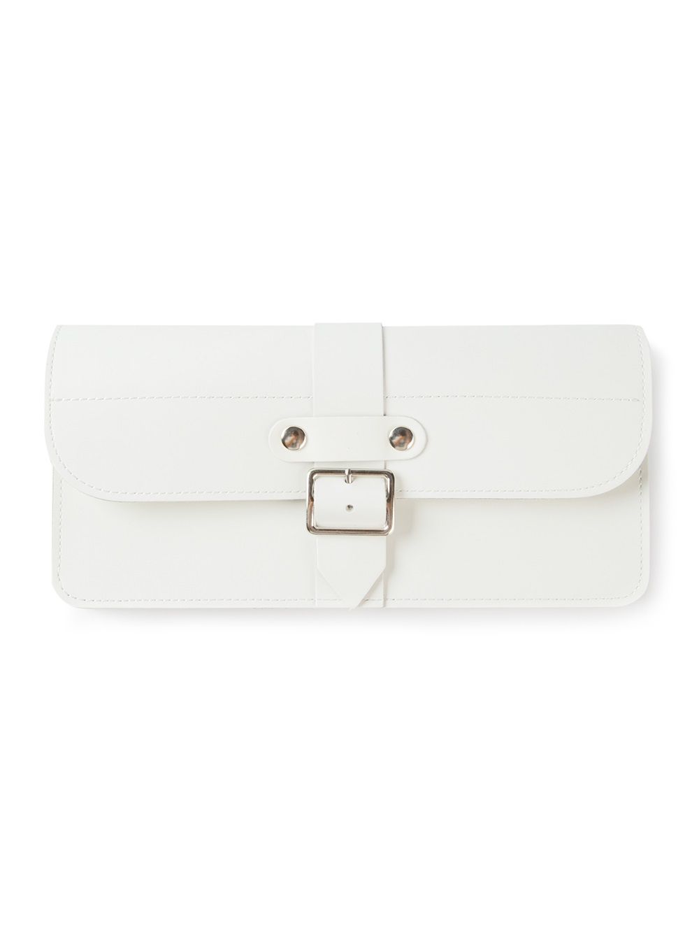 Comme Des Garçons Wallet buckled leather wallet - White von Comme Des Garçons Wallet