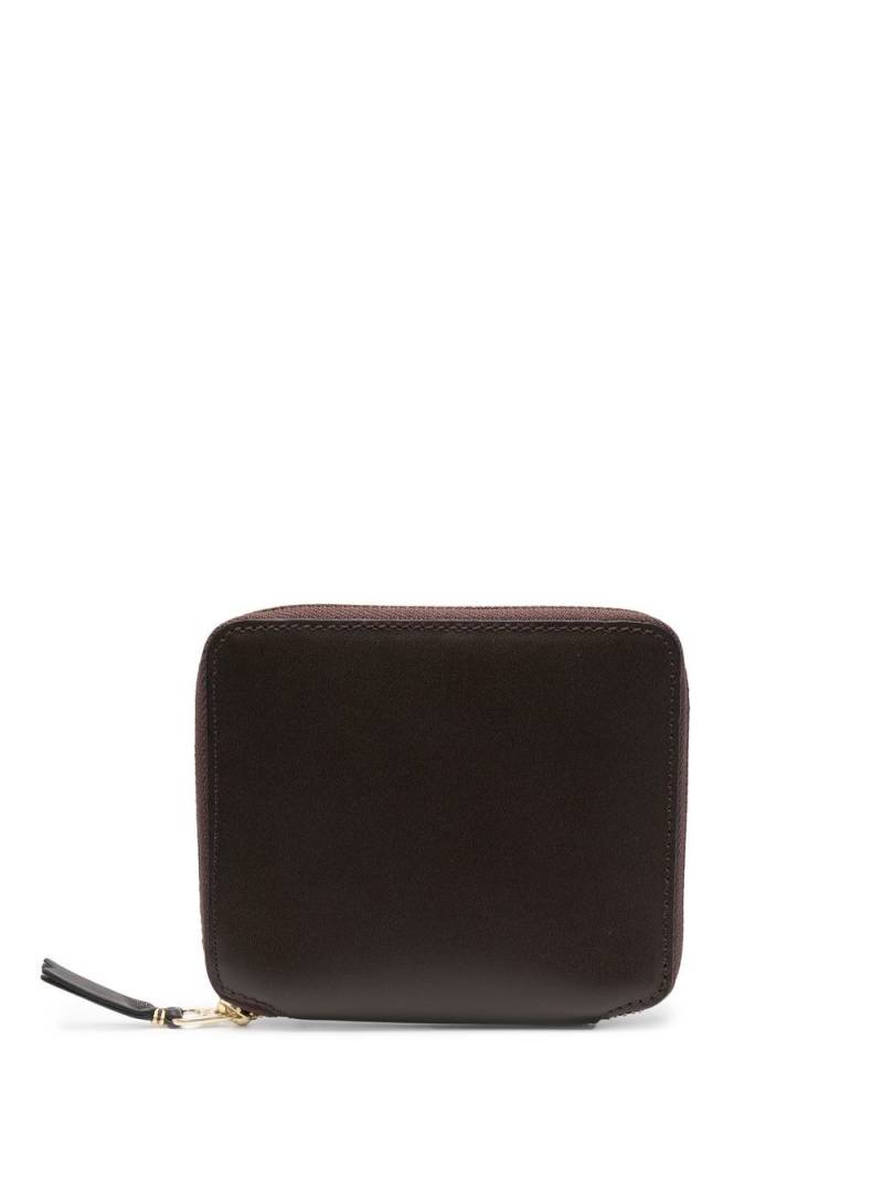 Comme Des Garçons Wallet calf-leather zip cardholder - Brown von Comme Des Garçons Wallet