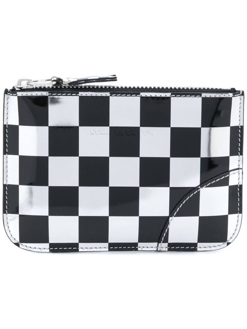 Comme Des Garçons Wallet checkerboard-print leather wallet - Metallic von Comme Des Garçons Wallet