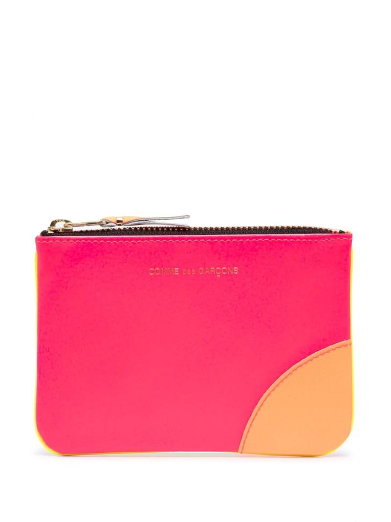 Comme Des Garçons Wallet colour-block zipped wallet - Pink von Comme Des Garçons Wallet