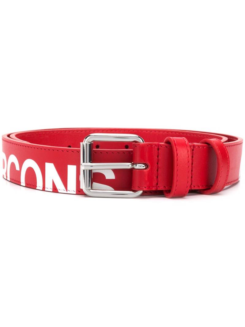 Comme Des Garçons Wallet cut-off logo leather belt - Red von Comme Des Garçons Wallet