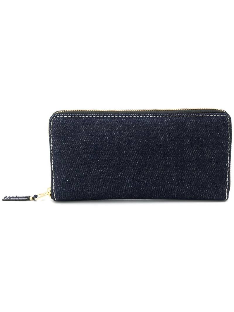 Comme Des Garçons Wallet denim zip around wallet - Blue von Comme Des Garçons Wallet