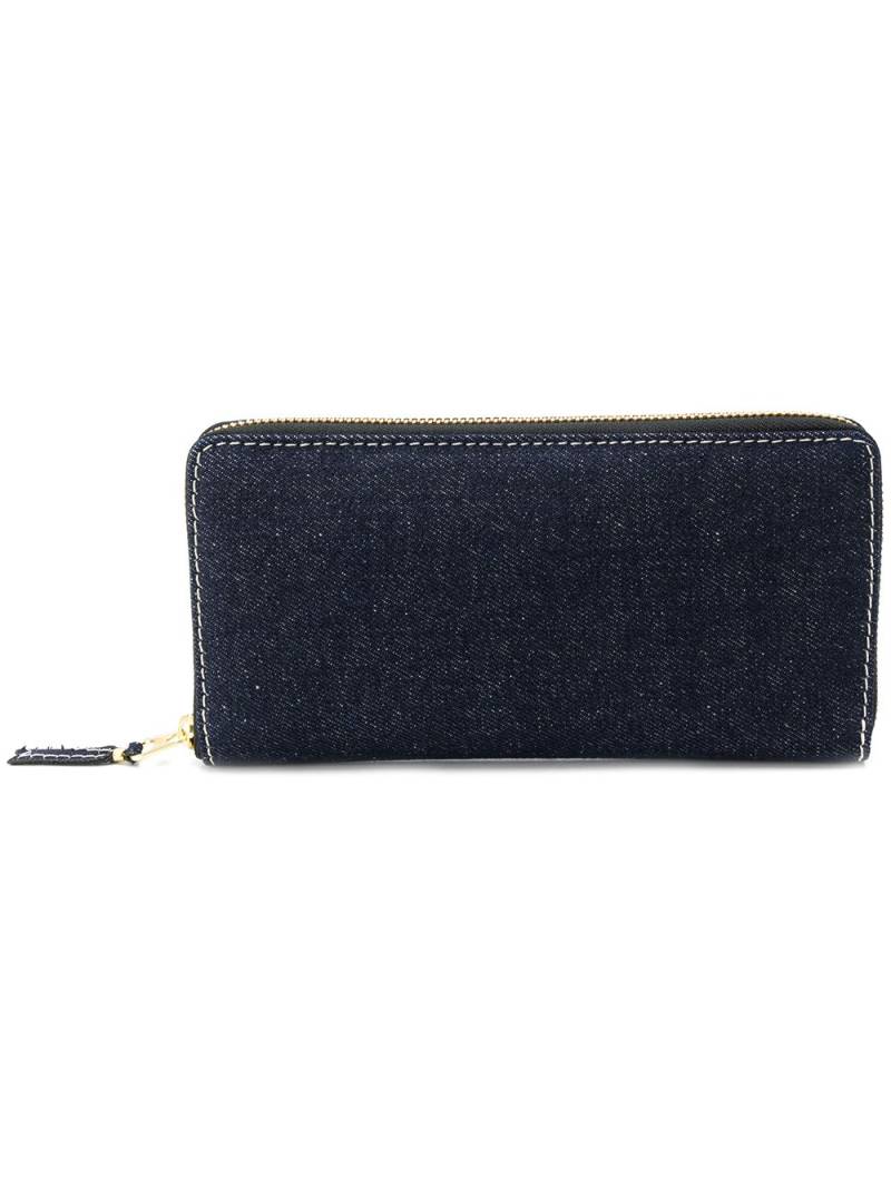 Comme Des Garçons Wallet denim zip around wallet - Blue von Comme Des Garçons Wallet