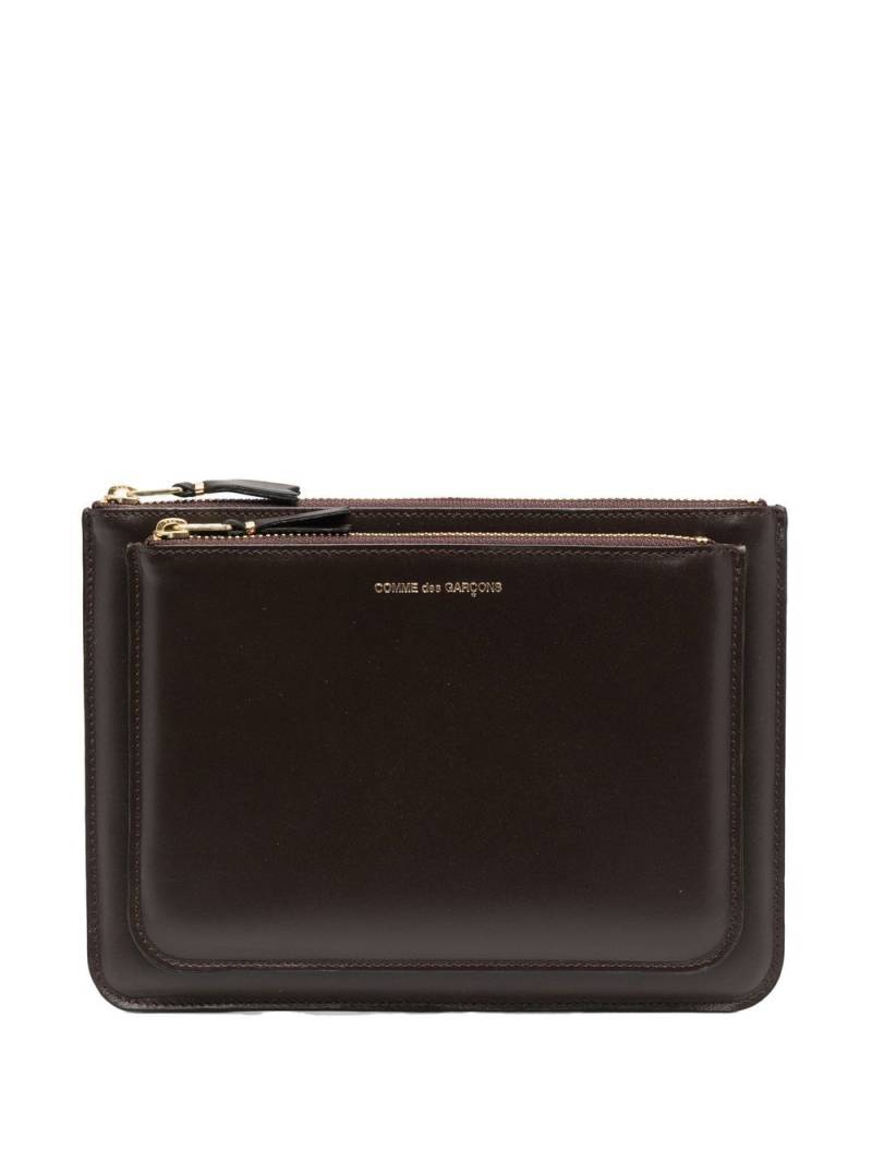 Comme Des Garçons Wallet double-compartment leather wallet - Brown von Comme Des Garçons Wallet