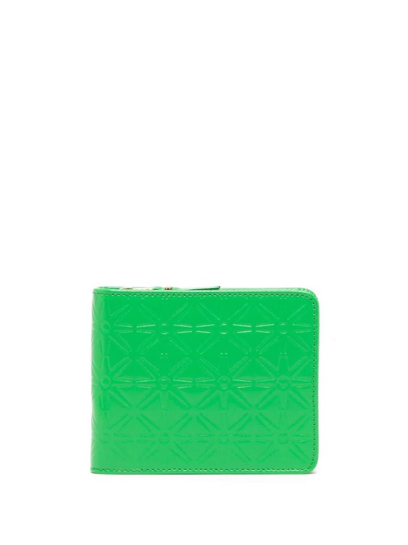 Comme Des Garçons Wallet embossed leather wallet - Green von Comme Des Garçons Wallet