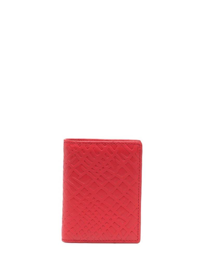 Comme Des Garçons Wallet embossed-pattern leather wallet - Red von Comme Des Garçons Wallet