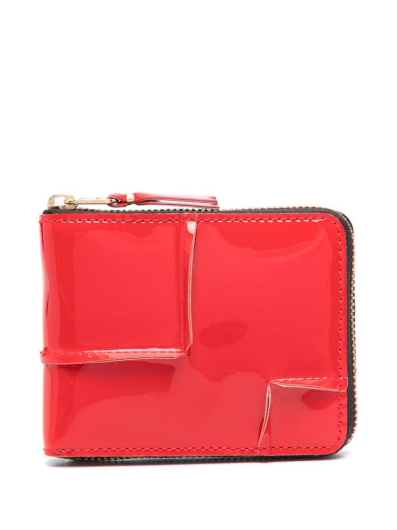 Comme Des Garçons Wallet exposed-seams zip-up wallet - Red von Comme Des Garçons Wallet