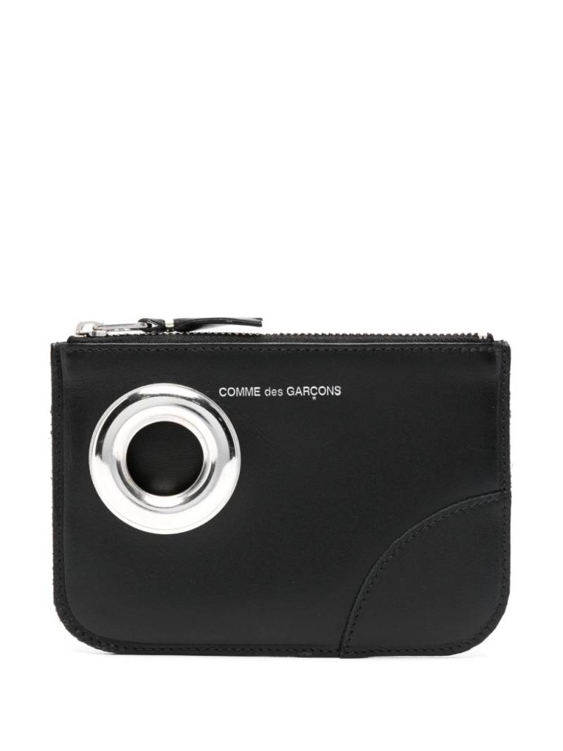 Comme Des Garçons Wallet eyelet-detail leather wallet - Black von Comme Des Garçons Wallet