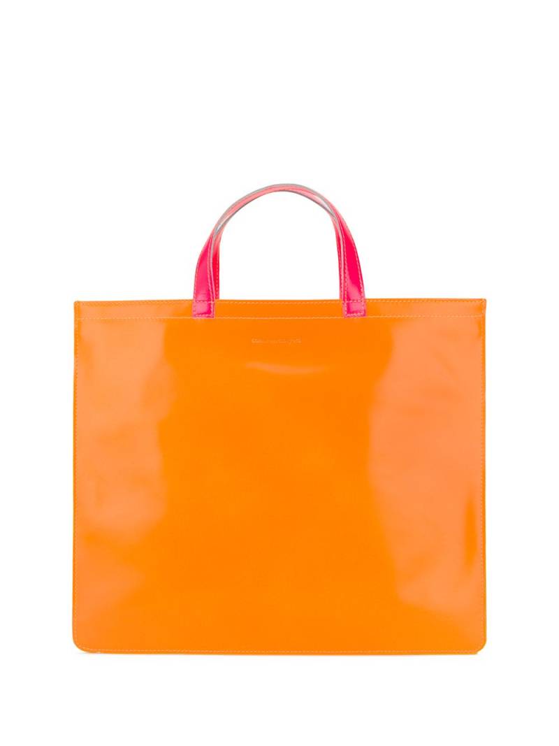 Comme Des Garçons Wallet colour-block tote bag - Orange von Comme Des Garçons Wallet